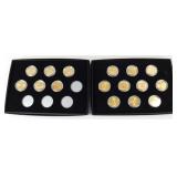 1999, 2000 & 2001 Plated Quarters Sets plus