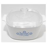 * Vintage CorningWare Casserole Dish with Blue