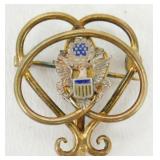 Vintage Sterling U.S. Coat of Arms Pins