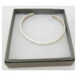 Minimalist Sterling Silver Open Cuff Bracelet