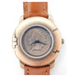 1888 Indian Head Penny Watch - Needs Battery