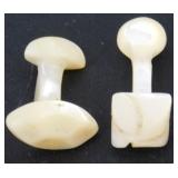 Hand-Carved Mother of Pearl Cufflinks
