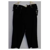 Apt.9 Womenï¿½s Ava Fit Black 18W w/ Belt - NEW