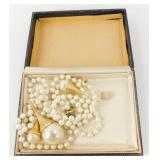 Pearl Necklace with Earrings - Nice