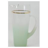 * Vintage Blendo Mint Green Frosted Glass Pitcher