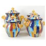 ** Madrid Canister Set - Hand-Painted &