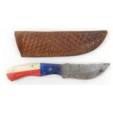 New Damascus Steel Straight Back Knife with