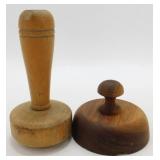 Vintage Wood Small Grinder & Small Mold