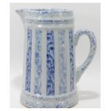 * Large Western Blue Pattern Pitcher - Excellent