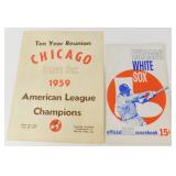 Vintage Chicago White Sox Lot - 1962 Scorebook
