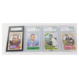 4 Graded Vintage Football & Baseball Cards