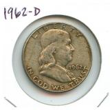 1962-D Franklin Silver Half Dollar