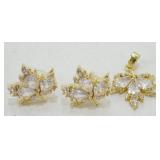 Maple Leaf Earrings & Matching Pendant with