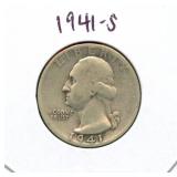 1941-S Washington Silver Quarter