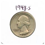 1948-S Washington Silver Quarter