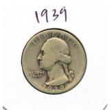 1939 Washington Silver Quarter