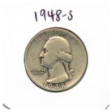 1948-S Washington Silver Quarter