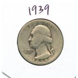 1939 Washington Silver Quarter