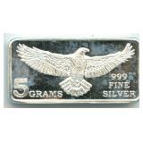 MPM 5 Grams 999 Fine Silver Bar
