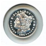 1896 Morgan Design 1 Gram .9999 Pure Silver Round