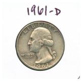1961-D Washington Silver Quarter