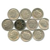 (10) Roosevelt Silver Dimes