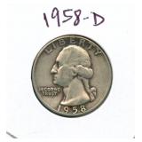 1958-D Washington Silver Quarter