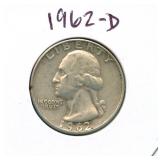 1962-D Washington Silver Quarter