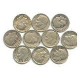 (10) Roosevelt Silver Dimes