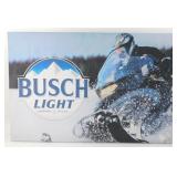 ** Busch Light Beer Canvas Advertising Sign -