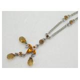 Necklace & Amber Pendant