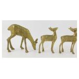 3 Vintage Brass Deer - 2 Bucks, 1 Doe