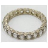 Sterling Silver CZ Eternity Band - Size 7, 2.70