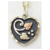 Black Hills Gold and Sterling Silver Pendant