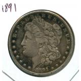 1891 Morgan Silver Dollar