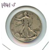 1941-S Walking Liberty Silver Half Dollar