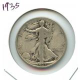 1935 Walking Liberty Silver Half Dollar