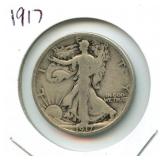 1917 Walking Liberty Silver Half Dollar