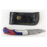 New Damascus Steel Folding Pocket Knife with