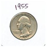 1955 Washington Silver Quarter