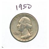 1950 Washington Silver Quarter