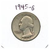 1945-S Washington Silver Quarter