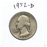 1952-D Washington Silver Quarter