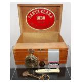 Santa Clara 1830 Cigar Box with Junk Drawer Items