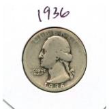 1936 Washington Silver Quarter