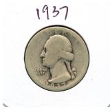 1937 Washington Silver Quarter