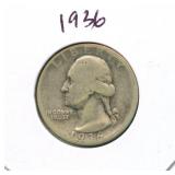1936 Washington Silver Quarter