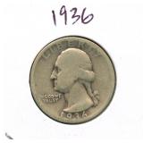1936 Washington Silver Quarter