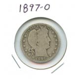 1897-S Barber Silver Quarter