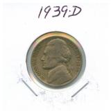 1939-D Jefferson Nickel